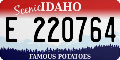 ID license plate E220764