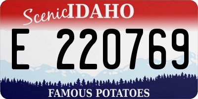 ID license plate E220769