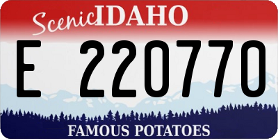 ID license plate E220770