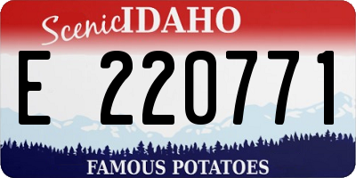 ID license plate E220771