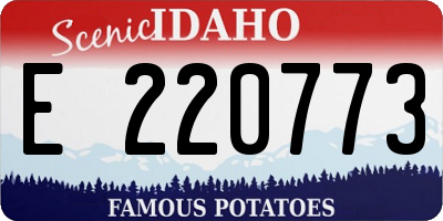 ID license plate E220773