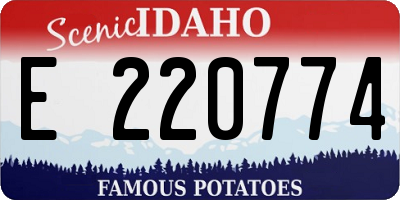 ID license plate E220774
