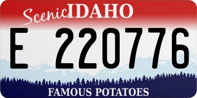 ID license plate E220776