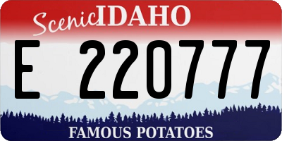 ID license plate E220777