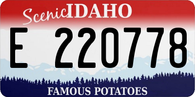 ID license plate E220778