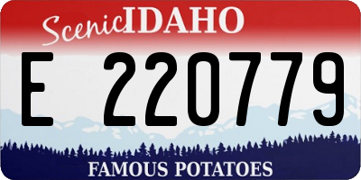 ID license plate E220779