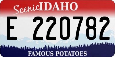 ID license plate E220782