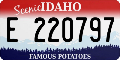 ID license plate E220797