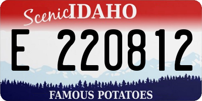 ID license plate E220812