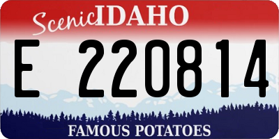 ID license plate E220814