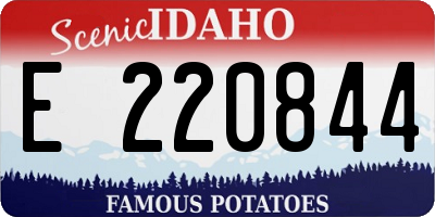 ID license plate E220844