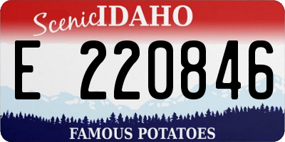 ID license plate E220846