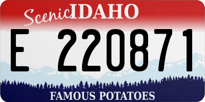 ID license plate E220871