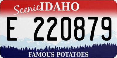 ID license plate E220879