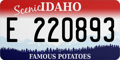 ID license plate E220893