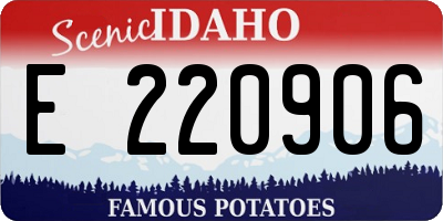 ID license plate E220906