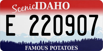 ID license plate E220907