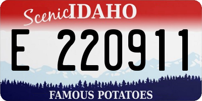 ID license plate E220911