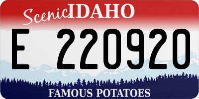ID license plate E220920
