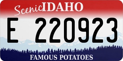 ID license plate E220923