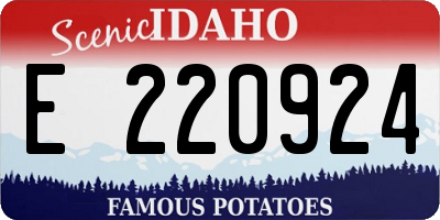 ID license plate E220924