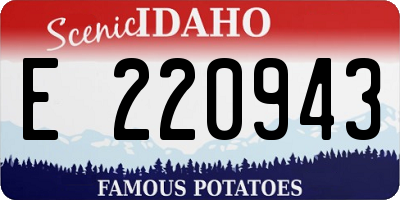 ID license plate E220943