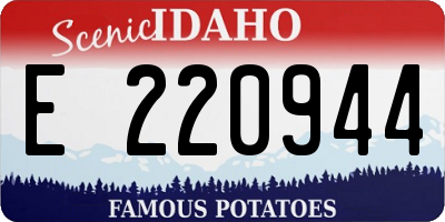 ID license plate E220944