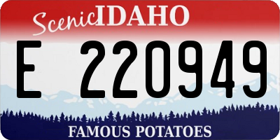 ID license plate E220949