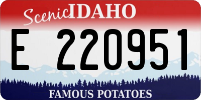 ID license plate E220951