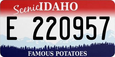 ID license plate E220957