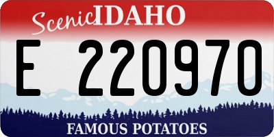 ID license plate E220970