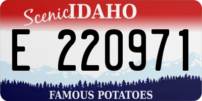 ID license plate E220971