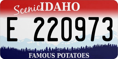 ID license plate E220973