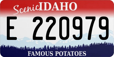 ID license plate E220979