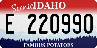 ID license plate E220990