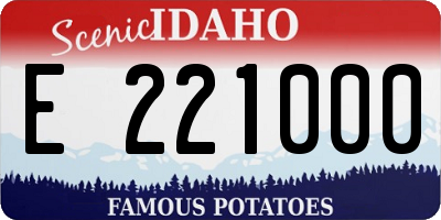 ID license plate E221000