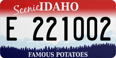 ID license plate E221002