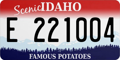 ID license plate E221004
