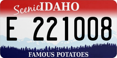 ID license plate E221008