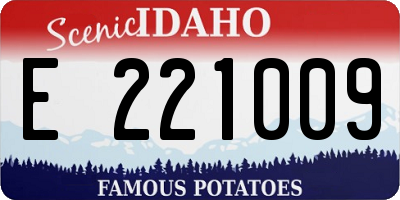 ID license plate E221009