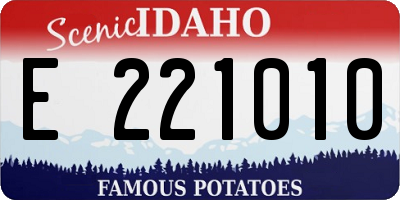 ID license plate E221010