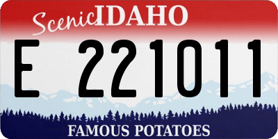 ID license plate E221011