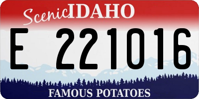 ID license plate E221016