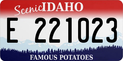 ID license plate E221023