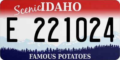 ID license plate E221024
