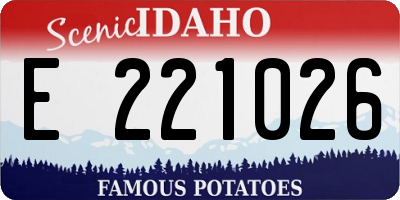 ID license plate E221026