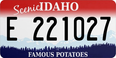 ID license plate E221027