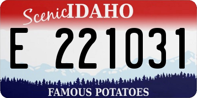 ID license plate E221031