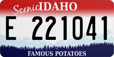 ID license plate E221041