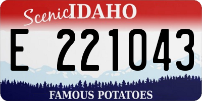 ID license plate E221043